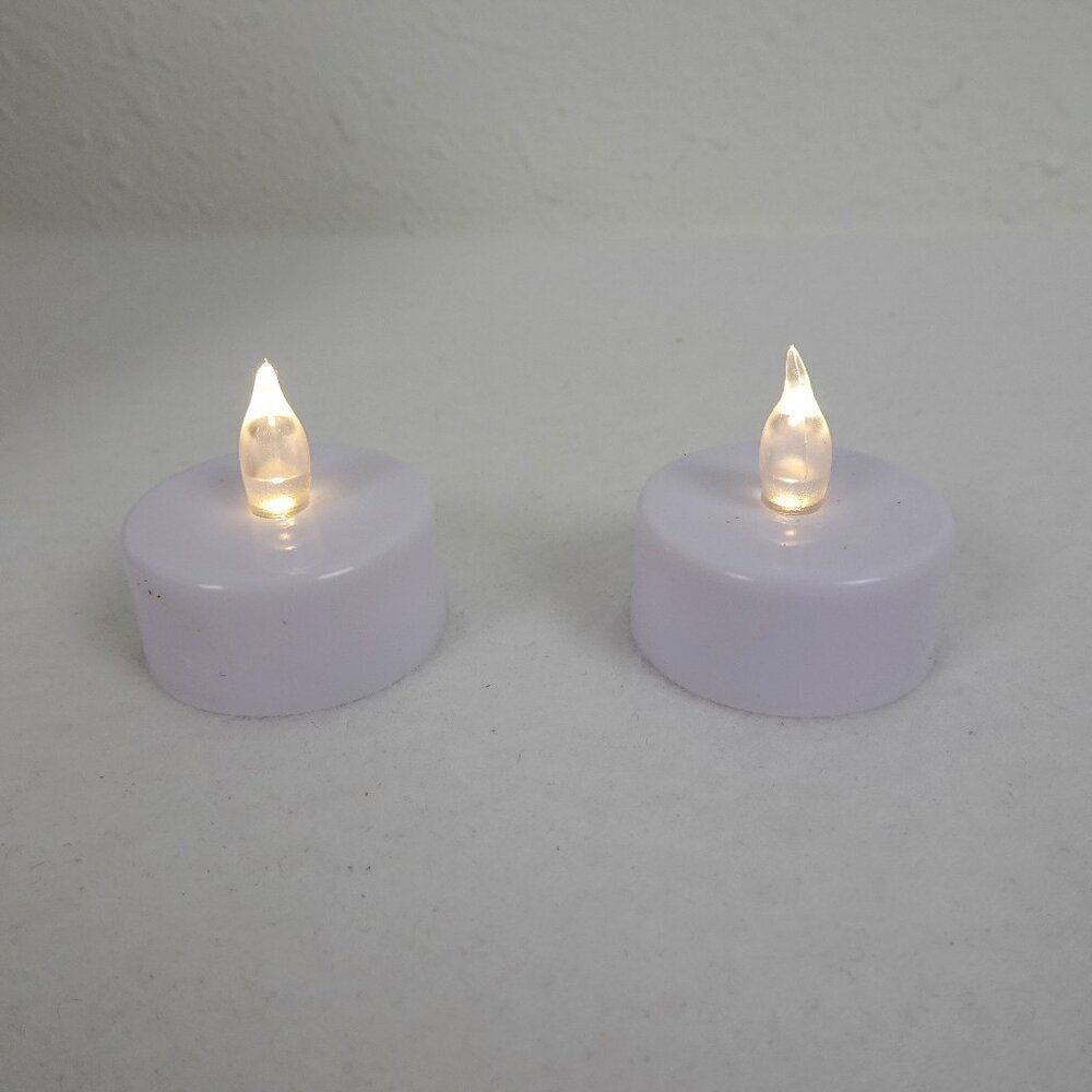 80 Pack Flameless Candles Tea Lights Flickering White Base